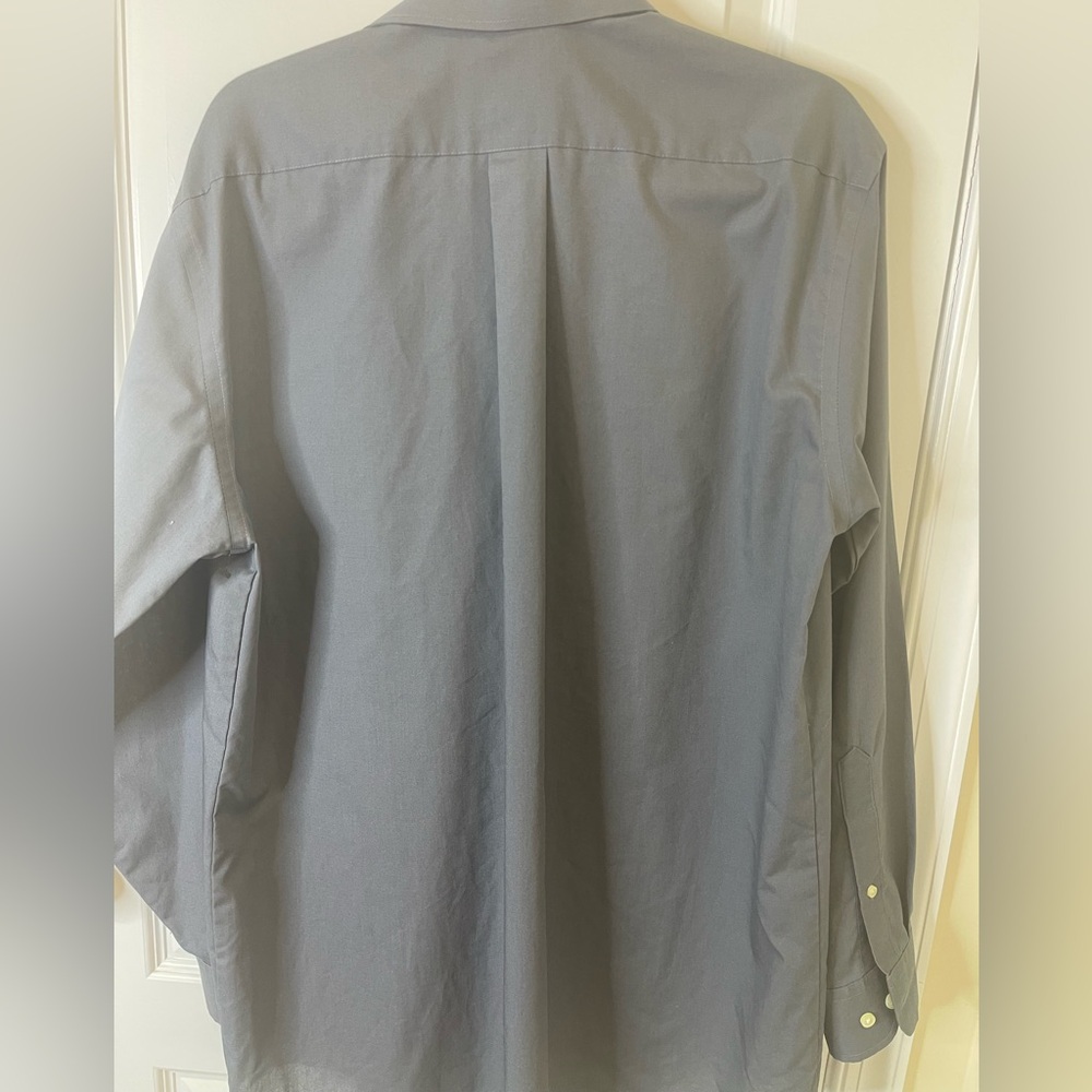 Stafford Gray Casual Button Down Shirt - Picture 4 of 11